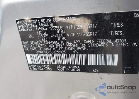 2018 Toyota Rav4 Xle from USA, damaged, VIN JTMRFREV5JJ238923